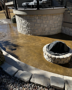 Retaining Wall and Fire Pit Leiker Concrete